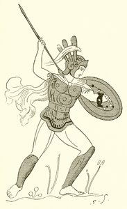 Samnite Warrior, po malované váze v Louvru od English School
