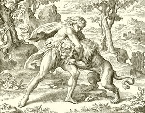 Samson a lev od English School