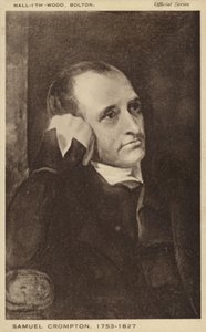 Samuel Crompton (1753-1827), anglický vynálezce spřádacího mezka (litografie) od English School