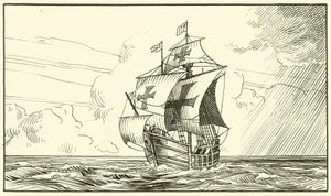 Santa Maria (inkoust na papíře) od English School