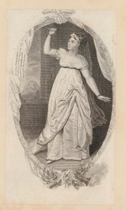 Sarah Siddons, herečka, jako Euphrasia (rytina) od English School