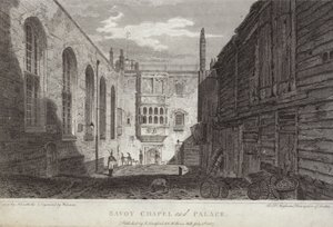 Savoy Chapel and Palace, Londýn, 1807 od English School