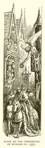 Scéna při korunovaci Richarda II., 1377 od English School