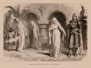 Scéna z Balfeho nové opery "Il Talismano" (rytina) od English School