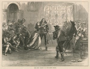 Scéna z Karla I. v divadle Lyceum v Londýně od English School