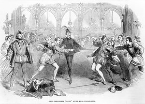 Scéna ze Spohrs Faust v Královské italské opeře, 1852 od English School