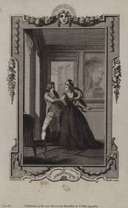 Scéna z Historie sira Charlese Grandisona od Samuela Richardsona od English School