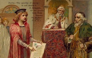 Szene aus Der Kaufmann von Venedig von William Shakespeare