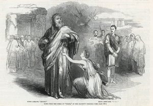 Scéna z opery Norma v Her Majestys Theatre, Londýn od English School