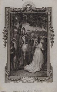 Scéna z pokračování Miguela de Cervantese Don Quijote, kterou napsal Alonso Fernandez de Avellaneda od English School