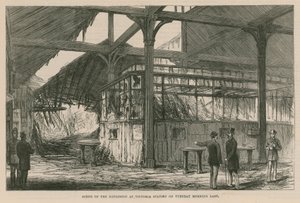 Místo exploze na nádraží Victoria v úterý ráno, 1884 od English School