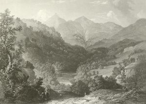 Scéna na Tummel, poblíž Benurackie od English School