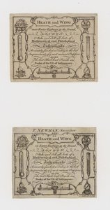 Scientific Instrument Makers, Heath and Wing a jeho nástupce T Newman, vyměňují karty od English School