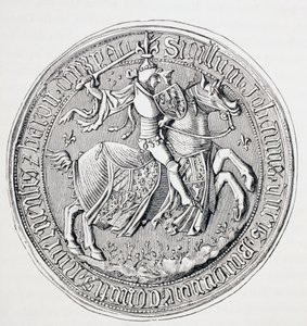 Pečeť Jeana II., vévody z Burgundska, hraběte z Nevers a barona z Donzy, kolem roku 1880 od English School