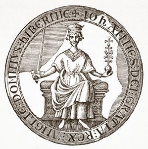 Pečeť krále Jana do Magna Charta od English School