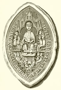Pečeť Oxfordské univerzity, c. 1300 od English School