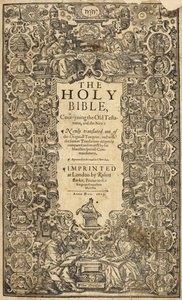 Druhé foliové vydání takzvané Bible krále Jakuba, „Bible svatá nově přeložená z původních jazyků určená ke čtení v kostelech BL“ od English School