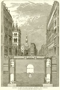 Část Holbornského viaduktu, ukazující podchody od English School