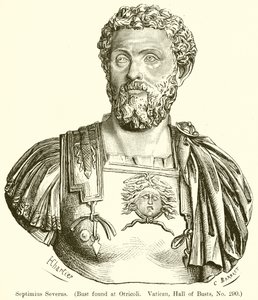 Septimius Severus. (Busta nalezena v Otricoli. Vatiean, Síň bust, č. 290) od English School