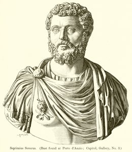 Septimius Severus. (Busta nalezena v Porto dAnzio; Capitol, galerie, č. 3)
