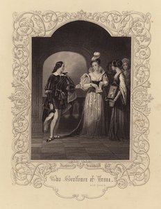 Shakespeare: Verona, 4. dějství, 4. scéna (rytina) od English School
