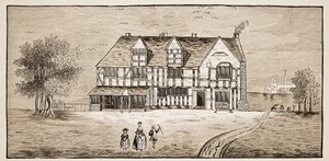 Shakespeares House, Stratford-Upon-Avon (sépiová fotografie) od English School