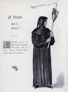 Shakespearův král Richard III.: Kněz, I. dějství, I. scéna (litho) od English School