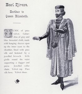 Shakespearův král Richard III.: Earl Rivers, bratr královny Alžběty (litho) od English School