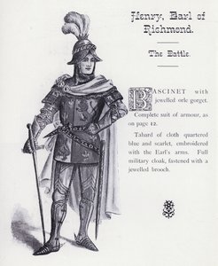Shakespearův král Richard III.: Jindřich, hrabě z Richmondu, Bitva (litho) od English School