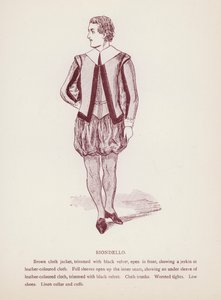 Shakespearovo Zkrocení zlé ženy: Biondello (litho) od English School