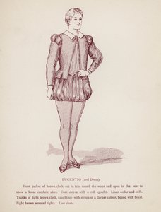 Shakespearovo Zkrocení zlé ženy: Lucentio, 2. šaty (litho) od English School