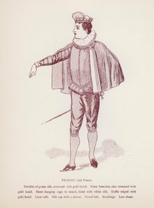 Shakespearovo Zkrocení zlé ženy: Tranio, 2. šaty (litho) od English School