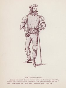 Shakespearovy Veselé paničky z Windsoru: Nym, následovník Falstaffa (litho) od English School