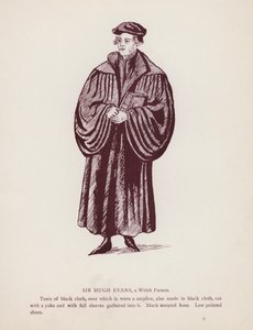 Shakespearovy Veselé paničky z Windsoru: Sir Hugh Evans, velšský farář (litho) od English School