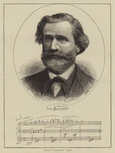 Signor Giuseppe Verdi (rytina) od English School