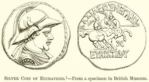 Stříbrná mince Eucratides od English School