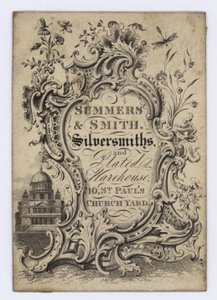 Silversmiths, Summers & Smith, vizitka od English School