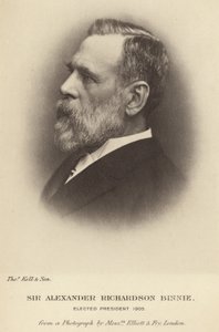 Sir Alexander Richardson Binnie zvolen prezidentem Institution of Civil Engineers v roce 1905 od English School