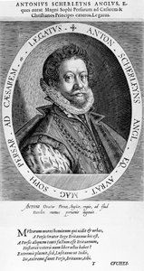 Sir Anthony Sherley (rytina) od English School