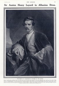 Sir Austen Henry Layard v albánských šatech od English School