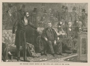 Sir Charles Dilkes pohyb na Civil List: scéna ve sněmovně od English School