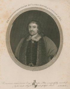 Sir Christopher Packe, primátor Londýna, 1655 od English School