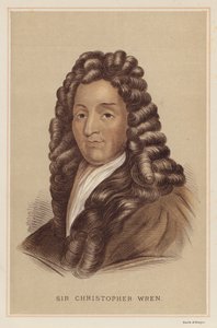 Sir Christopher Wren (barevné lito) od English School