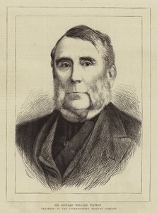 Sir Edward William Watkin (rytina) od English School