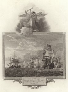 Sir Edwd Spragge vyhnal holandskou flotilu z ústí Temže, 23. července 1667 od English School
