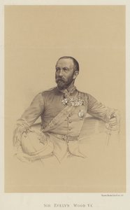 Sir Evelyn Wood, VC (litho) od English School
