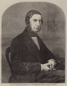 Sir G C Lewis, MP, kancléř státní pokladny (rytina) od English School