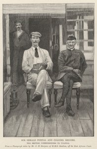 Sir Gerald Portal a plukovník Rhodes, britští komisaři do Ugandy (rytina) od English School
