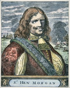 Sir Henry Morgan (ca. 1635-88) (farbige Gravur) von English School