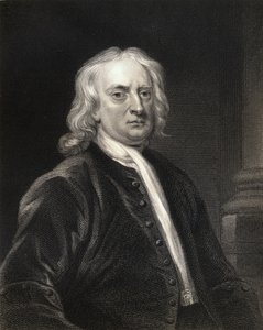 Sir Isaac Newton (1642-1727) z Galerie portrétů, publikoval v roce 1833 od English School